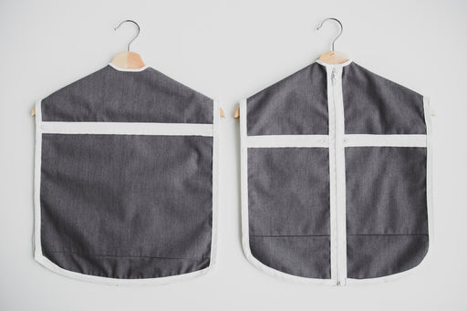 Front and back of The Hanger Valet - a kids clothes organizer 